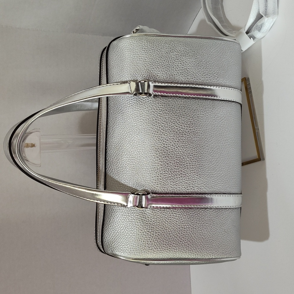 Michael Kors Silver Women's Bag with Twilly and Pom Pom - Picture 8 of 12